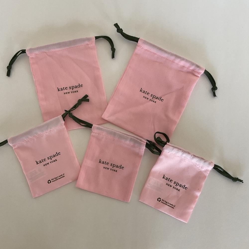 Kate Spade Light Pink Drawstring Bags